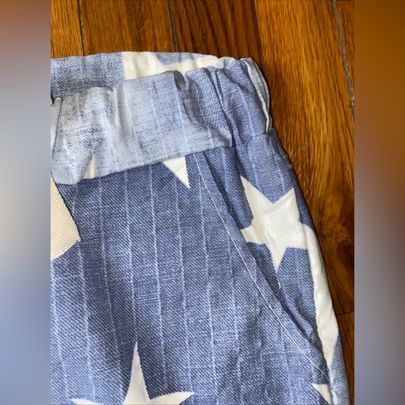 NWT Venti6 Italy Rare Blue White Stars Stripe Textured Skinny Thin Pants Size S - Picture 14 of 15